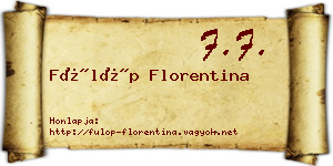 Fülöp Florentina névjegykártya